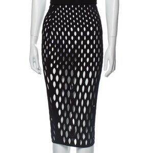 sass & bide Black Open Knit Pencil Skirt Women’s XS